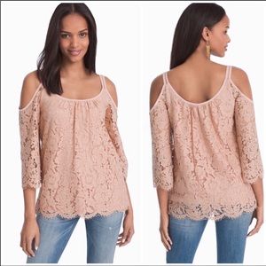 Lace Cold Shoulder Top from WHBM